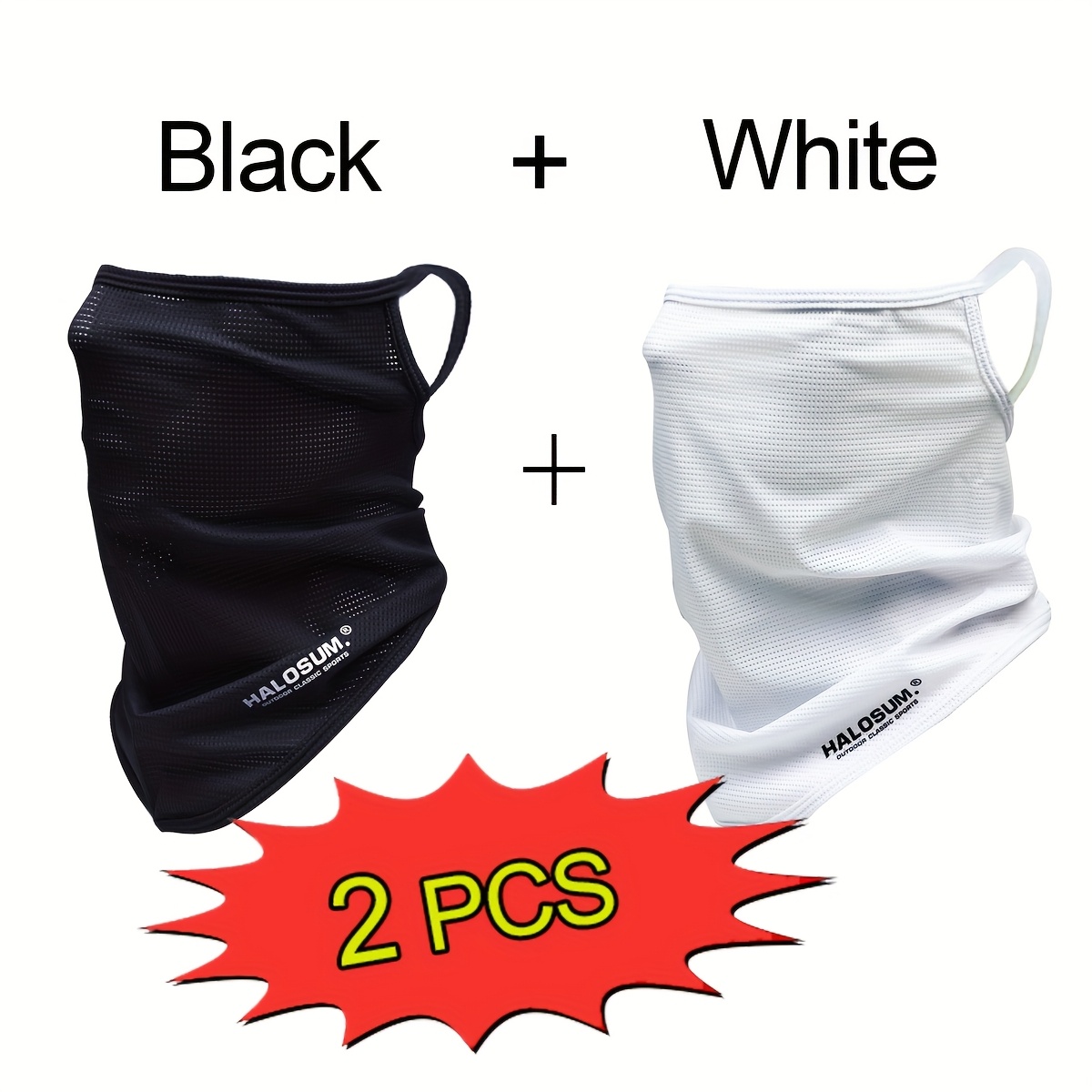 1/2Pcs Ice Silk Face Mask Brea - Fishing Mask Sun Protection 评论和价格