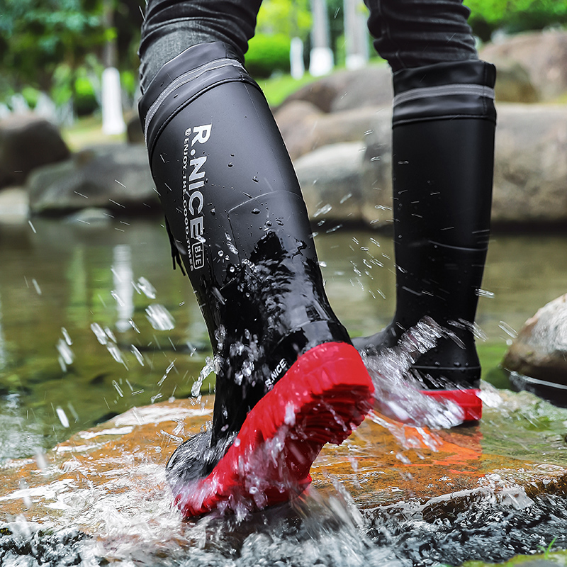 Men's Fashionable Outdoor Rain - Fishing Boots 评论和价格
